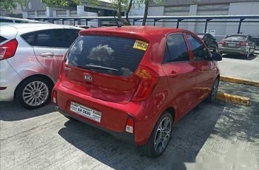 Selling Red Kia Picanto 2017 Manual Gasoline at 8445 km