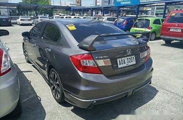 Grey Honda Civic 2014 Automatic Gasoline for sale 