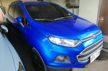 Blue Ford Ecosport 2015 Automatic Gasoline for sale=