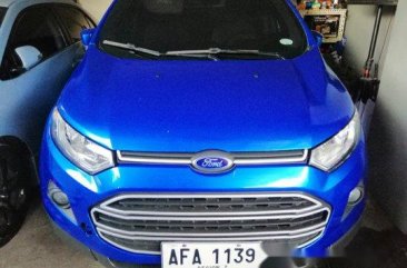 Blue Ford Ecosport 2015 Automatic Gasoline for sale=