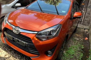 Orange Toyota Wigo 2017 for sale in Quezon City