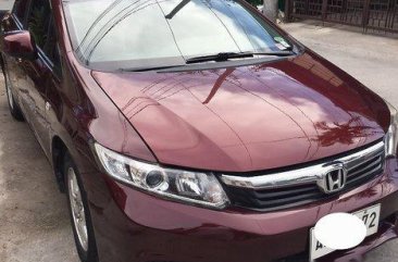 Red Honda Civic 2013 at 60000 km for sale 