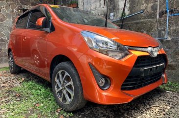 Orange Toyota Wigo 2017 for sale in Quezon City