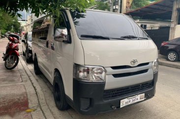 Selling White Toyota Hiace 2017 Manual Diesel in Quezon City