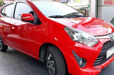 Red Toyota Wigo 2018 for sale in Quezon City