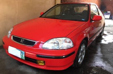 Selling Red Honda Civic 1996 Hatchback Automatic Gasoline in San Mateo