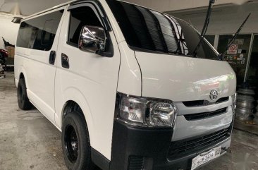 Selling White Toyota Hiace 2017 Manual Diesel in Quezon City