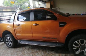 Orange Ford Ranger 2016 Automatic Diesel for sale in Manila