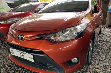 Selling Orange Toyota Vios 2015 Sedan at Automatic Gasoline in Quezon City