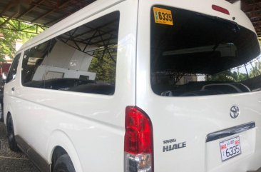 Selling Pearl White Toyota Hiace 2017 in Quezon City