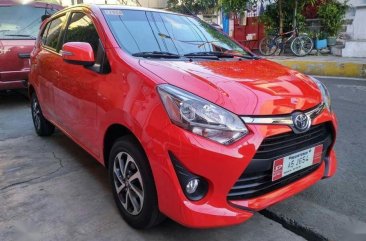 Red Toyota Wigo 2018 Hatchback Automatic Gasoline for sale in Manila