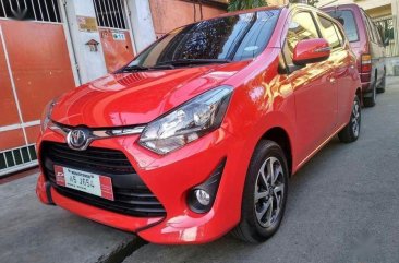 Red Toyota Wigo 2018 Hatchback Automatic Gasoline for sale in Manila