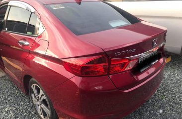 Red Honda City 2017 Sedan at 42000 km for sale 