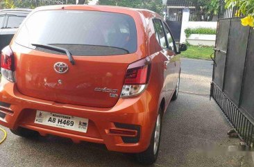 Orange Toyota Wigo 2019 Manual Gasoline for sale