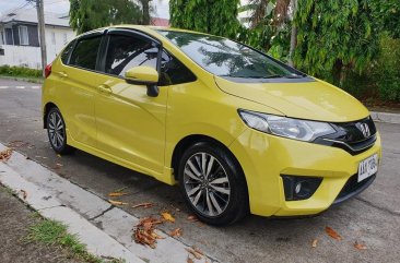 Yellow Honda Jazz 2015 Hatchback at 45000 km for sale 