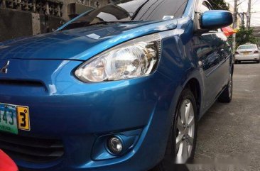 Blue Mitsubishi Mirage 2013 at 59006 km for sale 