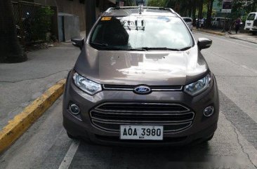 Grey Ford Ecosport 2015 Automatic Gasoline for sale