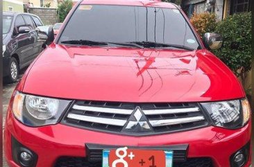 Red Mitsubishi Strada 2014 Automatic Diesel for sale 