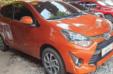 Orange Toyota Wigo 2019 Manual Gasoline for sale 
