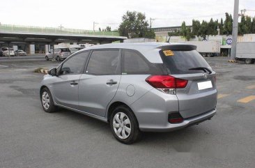 Selling Silver Honda Mobilio 2016 Manual Gasoline at 43452 km