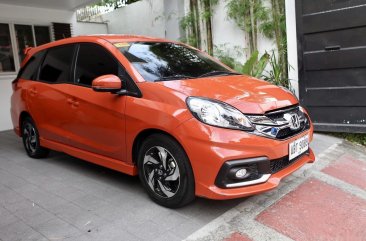 Orange Honda Mobilio 2015 Automatic Diesel for sale