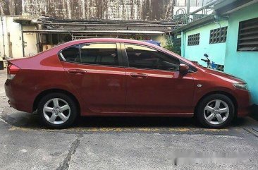 Red Honda City 2009 at 94000 km for sale 