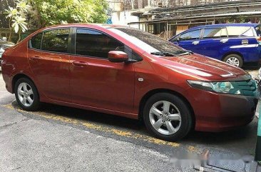 Red Honda City 2009 at 94000 km for sale 