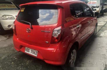 Selling Red Toyota Wigo 2017 Automatic Gasoline at 19000 km 