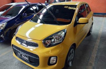 Yellow Kia Picanto 2016 Manual Gasoline for sale in Quezon City