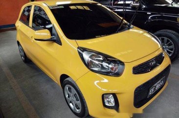 Yellow Kia Picanto 2016 Manual Gasoline for sale in Quezon City