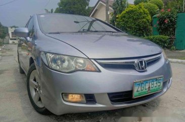 Silver Honda Civic 2007 at 80000 km for sale