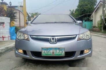 Silver Honda Civic 2007 at 80000 km for sale