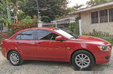 Sell Red 2010 Mitsubishi Lancer Ex Automatic Gasoline at 77000 km 