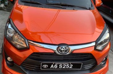 Orange Toyota Wigo 2018 for sale in Quezon City