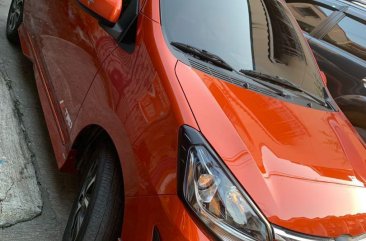 Orange Toyota Wigo 2018 for sale in Quezon City