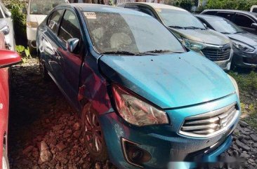 Blue Mitsubishi Mirage G4 2015 at 58000 km for sale 