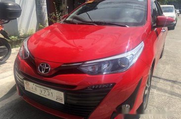 Red Toyota Vios 2019 at 1500 km for sale 