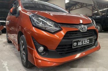 Orange Toyota Wigo 2018 Automatic Gasoline for sale 