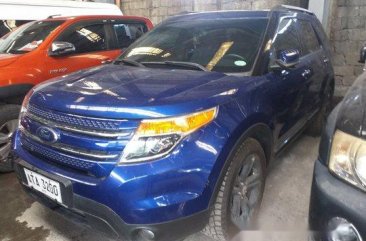 Blue Ford Explorer 2014 Automatic Gasoline for sale 