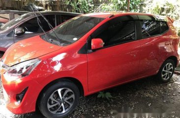 Red Toyota Wigo 2019 Manual for sale 