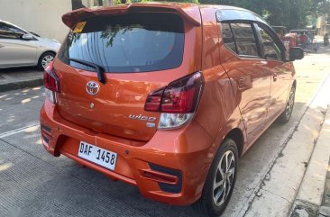 Orange Toyota Wigo 2017 for sale in Quezon City