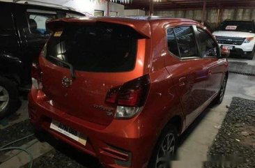 Orange Toyota Wigo 2018 Manual Gasoline for sale 