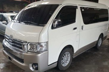 Selling white 2019 Toyota Hiace in Quezon City