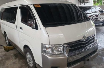 Selling white 2019 Toyota Hiace in Quezon City