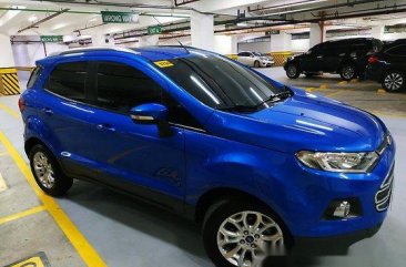 Selling Blue Ford Ecosport 2015 Automatic Gasoline at 16000 km