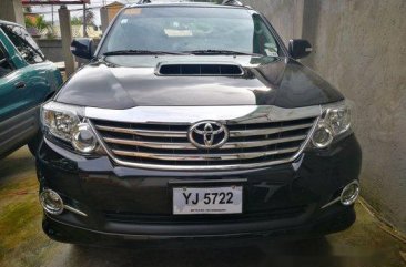 Black Toyota Fortuner 2015 at 55000 km for sale 