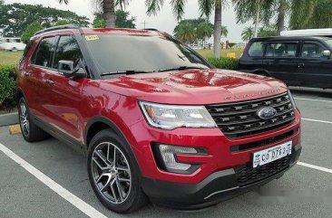 Selling Red Ford Explorer 2017 Automatic Gasoline