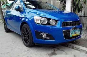 Blue Chevrolet Sonic 2013 Automatic Gasoline for sale