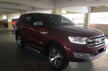 Red Ford Everest 2016 at 40000 for sale in General Salipada K. Pendatun