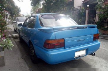 Blue Toyota Corolla 1992 Manual Gasoline for sale 